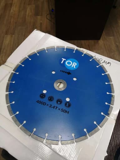 Диск по бетону для швонарезчиков под посадочное 50,0 мм HQR500A-2 (E) 400Dx3,6Tx50H — фото 1